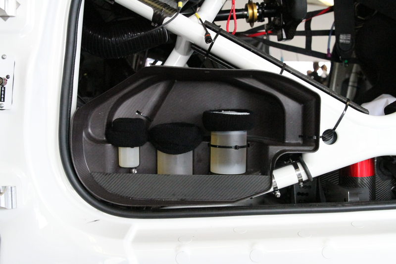 Fluids inside the door, easy to swap.
